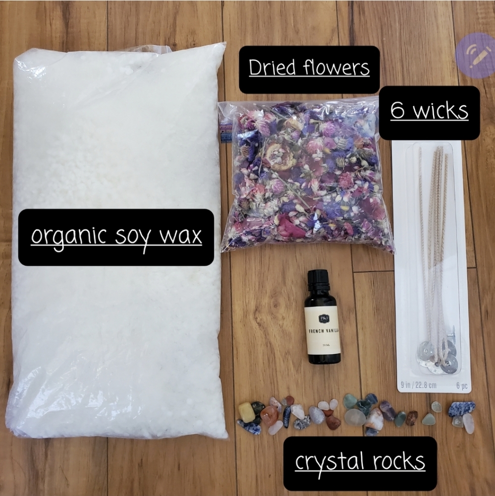 Organic soy candle making supply bundle